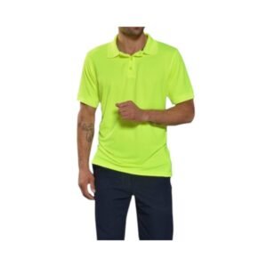 Playera-Polo-Manga-Corta-Hombre-ZTP01-Amarillo-Limon-Frente