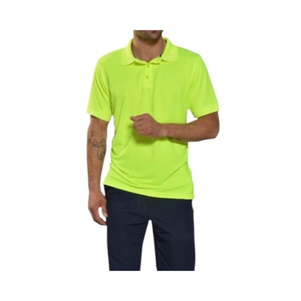 Playera-Polo-Manga-Corta-Hombre-ZTP01-Amarillo-Limon-Frente