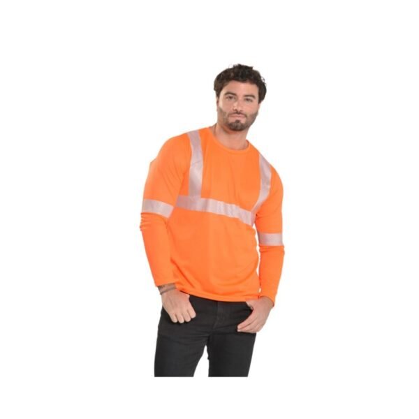 Playera-de-Seguridad-Manga-Larga-ZTP07-Naranja-Vista-Frontal